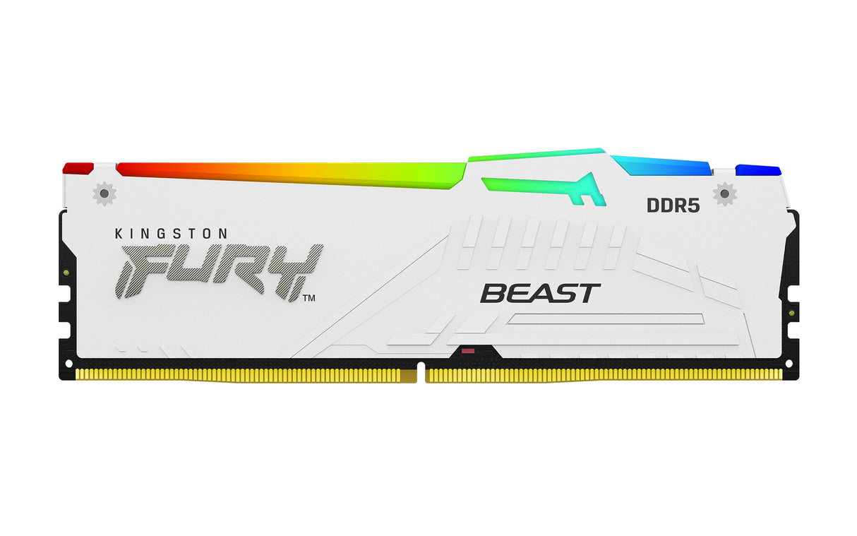 Kingston Technology FURY Beast 32GB 6400MT/s DDR5 CL32 DIMM White RGB XMP