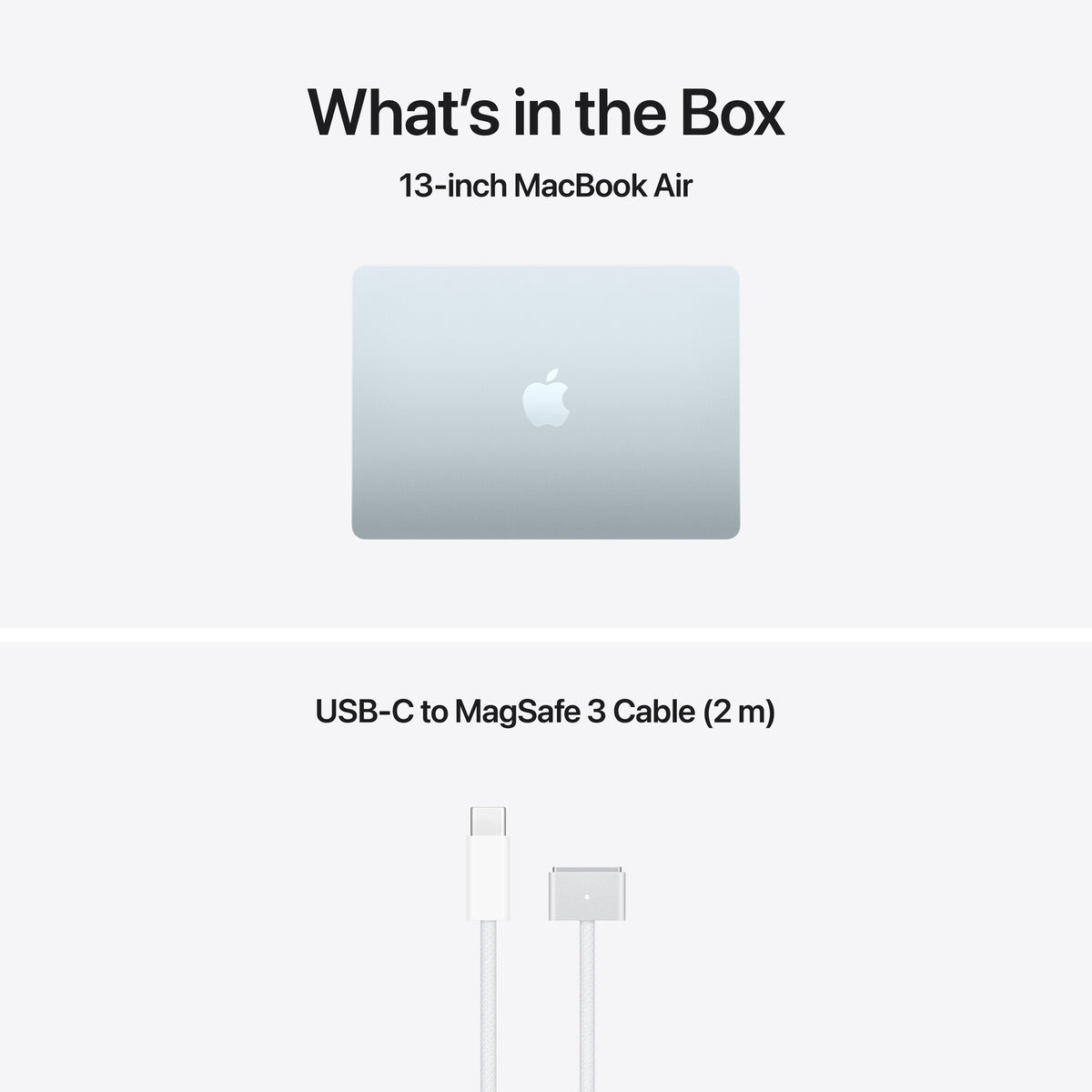 Apple MacBook Air 13-inch : M5 chip with 10‑core CPU and 10‑core GPU, 24GB, 1TB SSD - Sky Blue