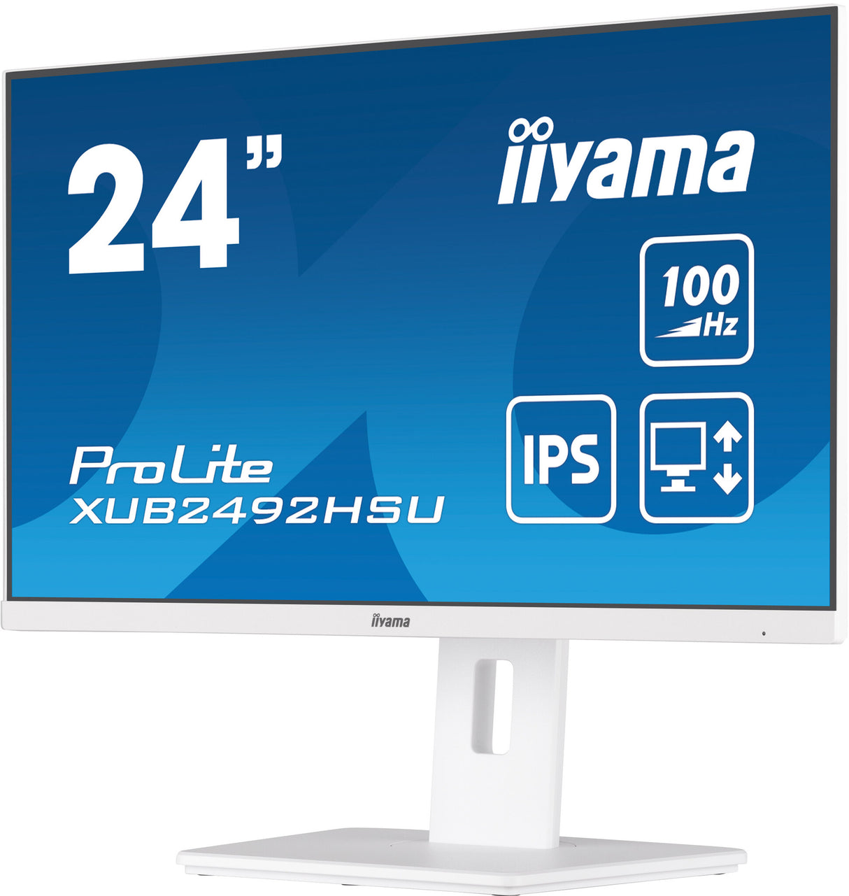 iiyama 24” IPS technology panel with 150mm height adjustable stand and 100Hz refresh rate