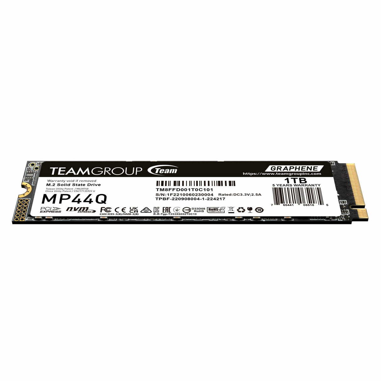 Team Group MP44Q 1 TB M.2 PCI Express 4.0 NVMe QLC 3D NAND