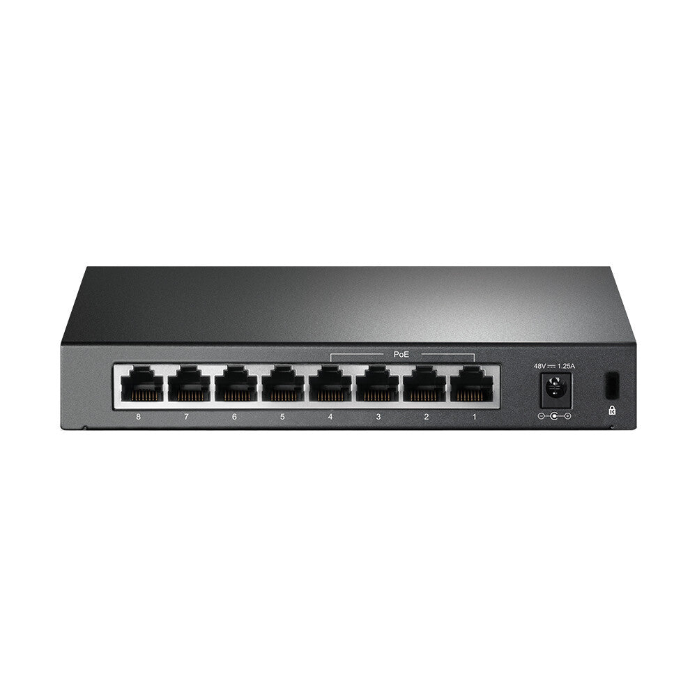 TP-LINK (TL-SF1008P) Switch de Escritorio No Administrado de 8 Puertos 10/100Mbps, PoE+ de 4 Puertos, Caja de Acero