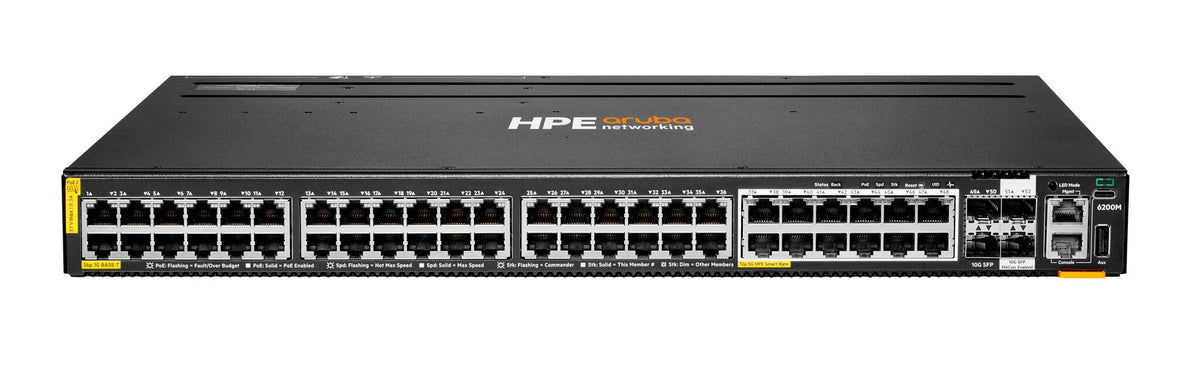HPE Networking CX6200M 36G 12SR5 Class6 PoE 4SFP+ Switch