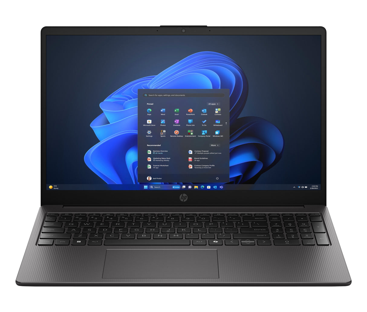 HP 255R G10 AMD Ryzen™ 5 7535U Laptop 39.6 cm (15.6") Full HD 8 GB DDR5-SDRAM 256 GB SSD Wi-Fi 6 (802.11ax) Windows 11 Pro Silver