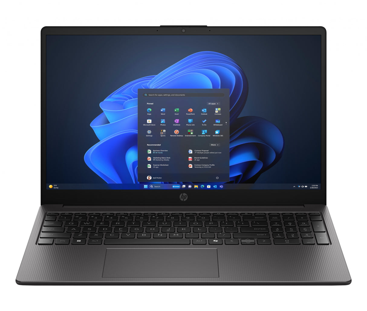 HP 255R G10 AMD Ryzen™ 5 7535U Laptop 39.6 cm (15.6") Full HD 16 GB DDR5-SDRAM 512 GB SSD Wi-Fi 6 (802.11ax) Windows 11 Pro Silver