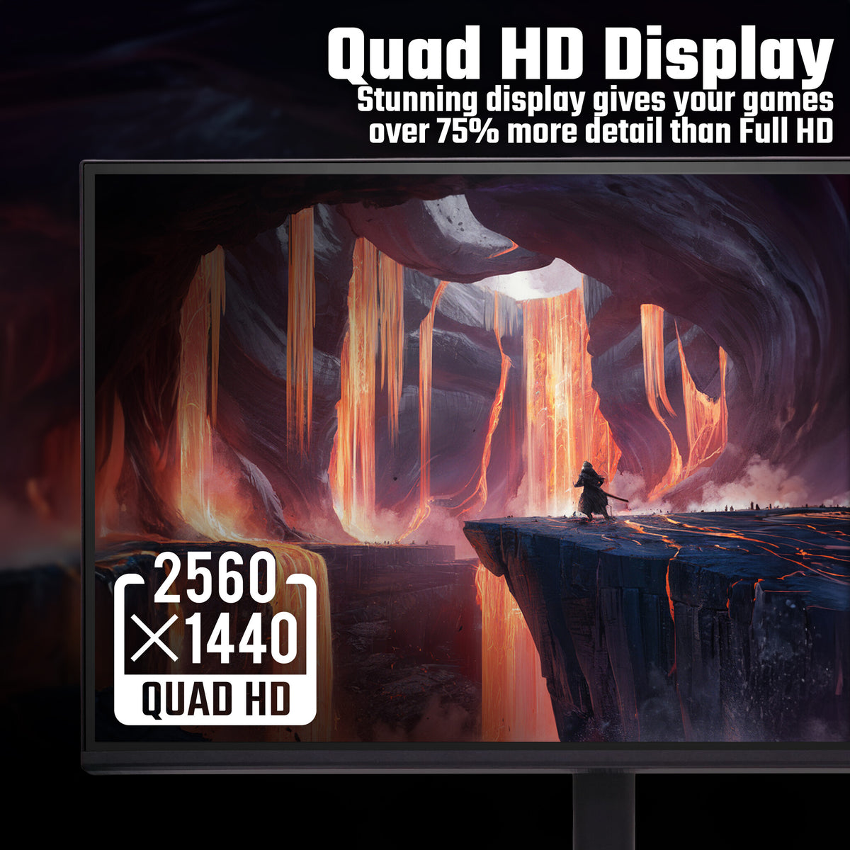 Acer NITRO VG0 Nitro VG270U P6 Gaming Monitor - 27" Quad HD (2560x1440), IPS, 144Hz, 1ms, FreeSync, HDR10, Black