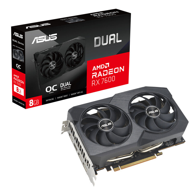 ASUS Dual -RX7600-O8G-V2 AMD Radeon RX 7600 8 GB GDDR6