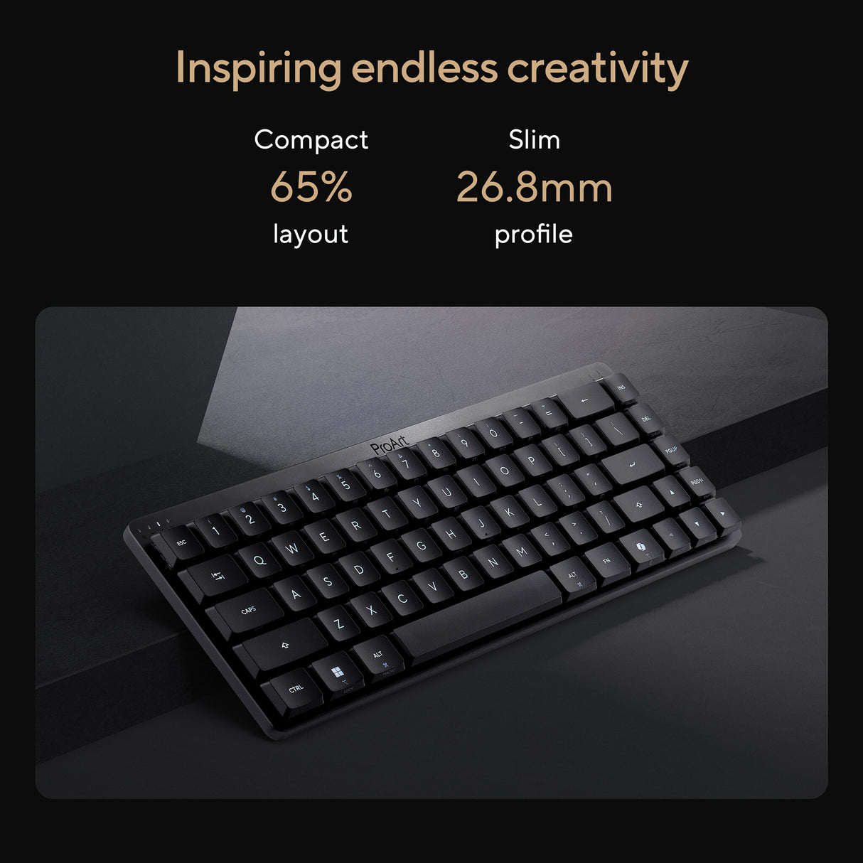 ASUS ProArt KD300 keyboard Home/Office USB + RF Wireless + Bluetooth QWERTY English Black