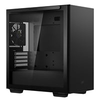 DeepCool MACUBE 110 Case, Home & Business, Black, Micro Tower, 2 x USB 3.0, Tempered Glass Side Window Panel, Micro ATX, Mini-ITX