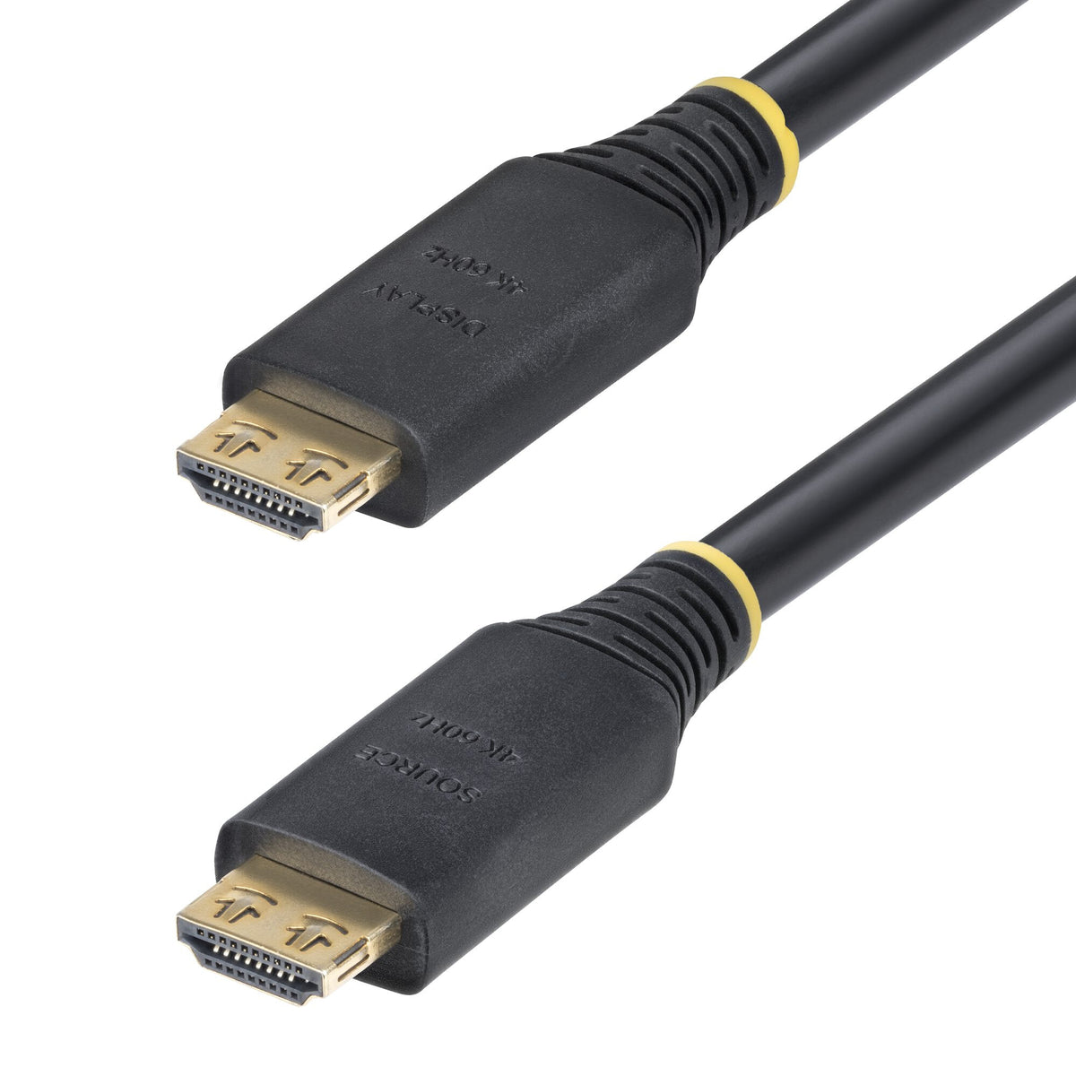 StarTech.com 10m (33ft) Active High Speed HDMI Cable with Gripping Connectors, 4K 60Hz/1440p 144Hz, HDR10/HDCP 2.2/ARC, 18Gbps, UHD HDMI Cord for TV/Monitor/Display, TPE Jacket