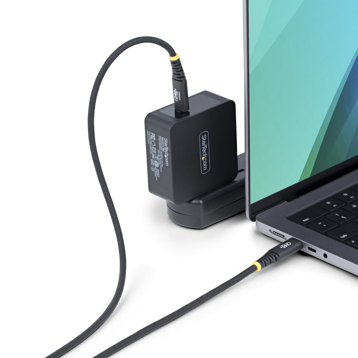 StarTech.com 6ft (2m) USB-C Charging Cable, Durable and Ultra-Flexible, 240W (5A) PD EPR, USB 2.0 Laptop Charger Cable, USB-IF Certified, Rugged USB-C Charging Cord
