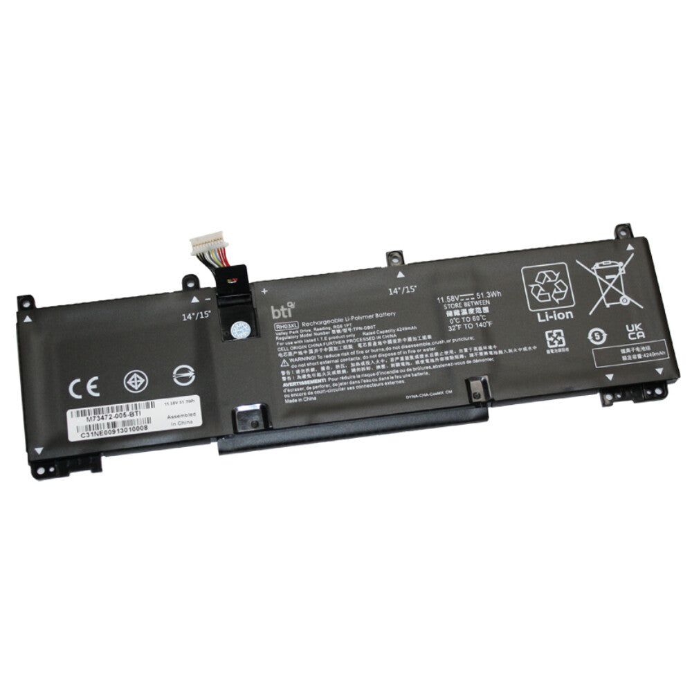 BTI 756Y2AV compatible 51.3Wh 3-cell battery for HP ELITEBOOK 640 650G9 G10 PROBOOK 440 450 G9 G10
