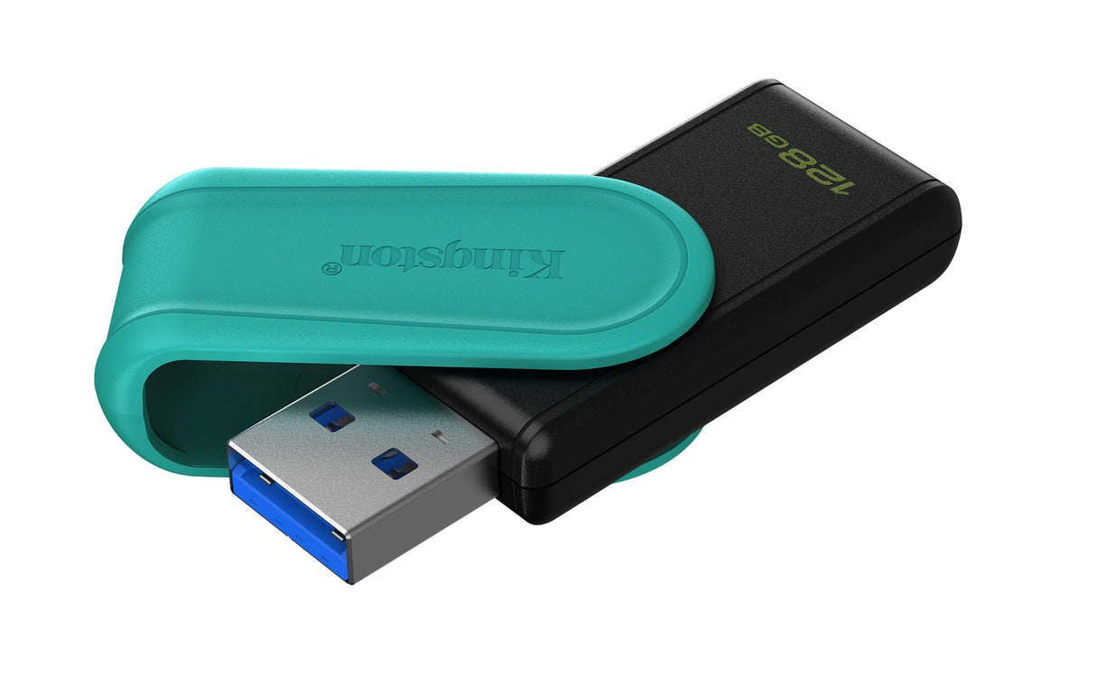 Kingston Technology DataTraveler 128GB Portable USB 3.2 Gen 1 Exodia S (Black/Turquoise)