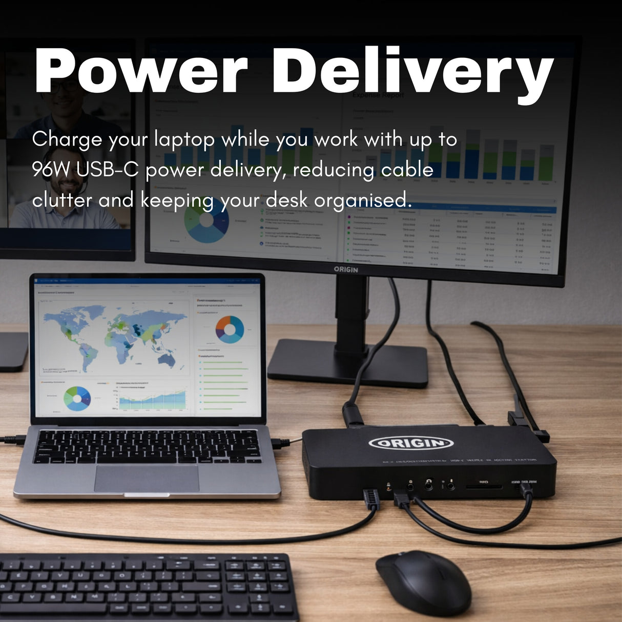 Origin Storage Docking Station USB-C/A Triple 4K