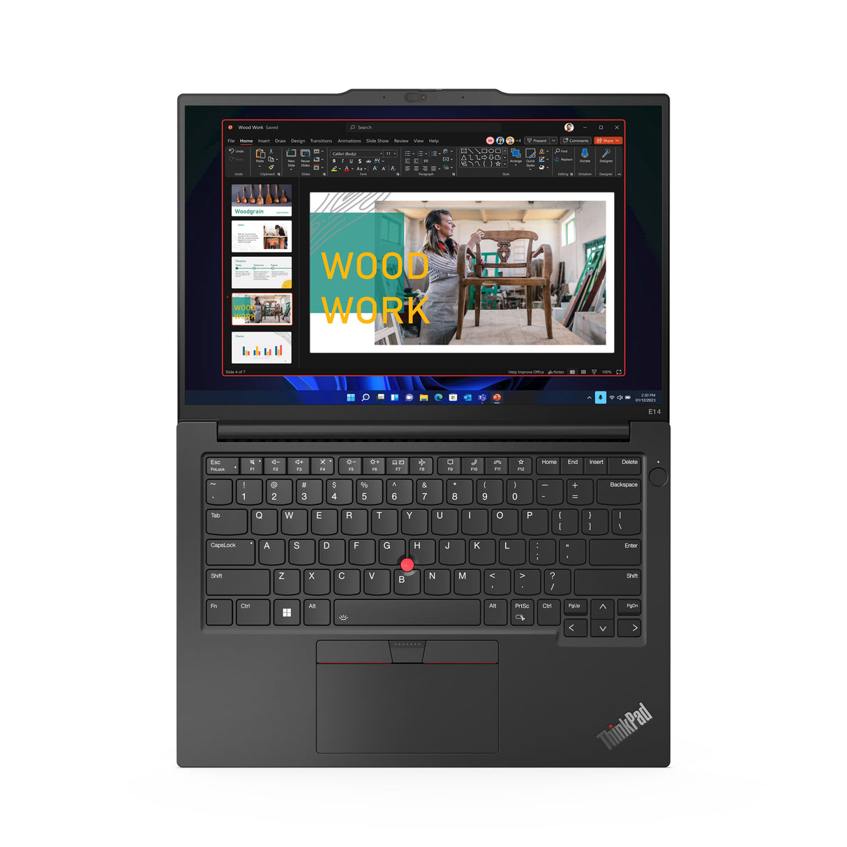 Lenovo ThinkPad E14 Gen 5 (AMD) AMD Ryzen™ 7 7730U Laptop 35.6 cm (14") WUXGA 16 GB DDR4-SDRAM 512 GB SSD Wi-Fi 6 (802.11ax) Windows 11 Pro UK English Black