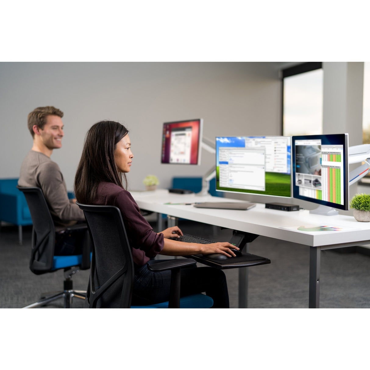Kensington SmartFit One-Touch Height-Adjustable Dual Monitor Arm