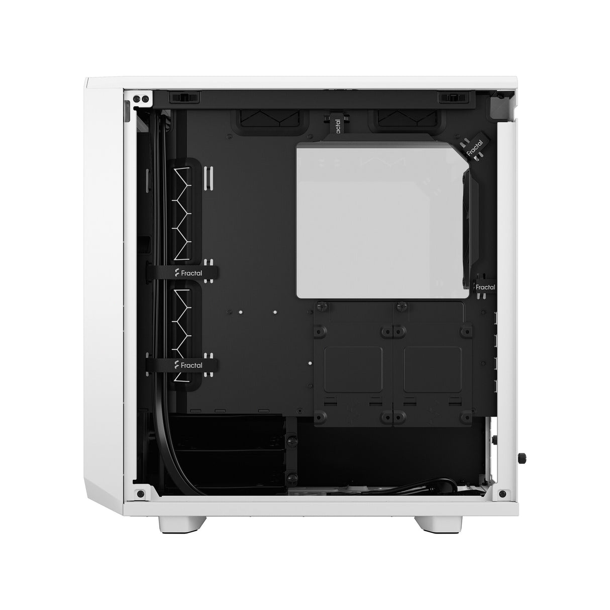 Fractal Design Meshify 2 Mini (White TG) Estuche para juegos con ventana de vidrio transparente, Micro ATX, malla angular, USB-C, GPU de 331 mm y soporte para radiador de 280 mm