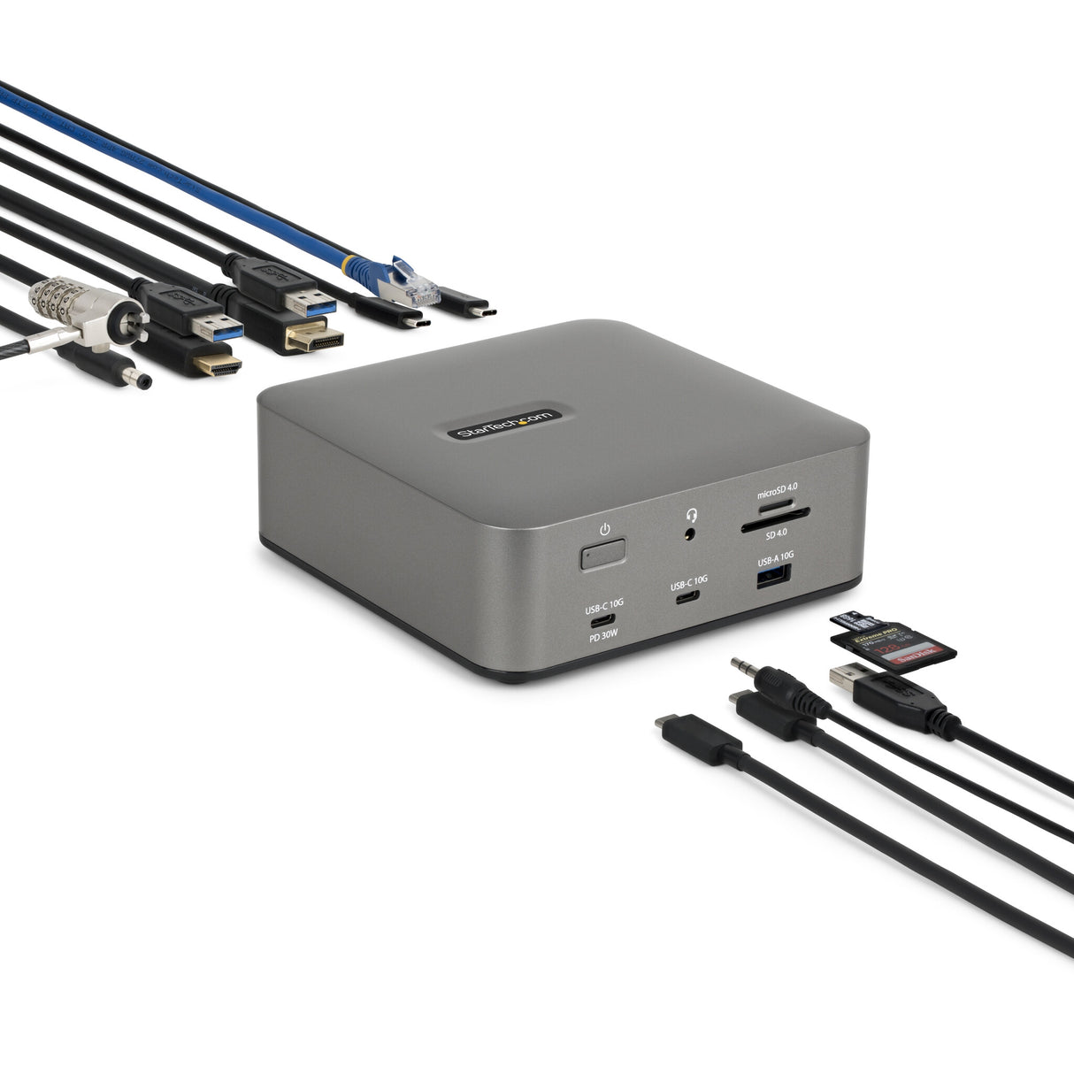 StarTech.com Thunderbolt 5 Universal Docking Station, Multi-Display Hub, 8K 60Hz or 4K 144Hz, 120Gbps Bandwidth Boost, 140W PD, 30W Phone Charging, USB 10Gbps, 2.5G LAN