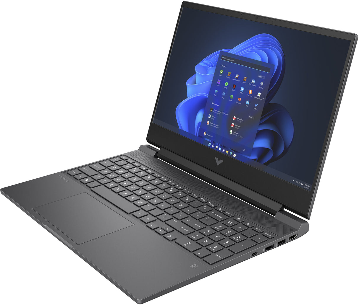 HP Victus Gaming Victus 15-fb1001na AMD Ryzen™ 5 7535HS Laptop 39.6 cm (15.6") Full HD 8 GB DDR5-SDRAM 512 GB SSD NVIDIA GeForce RTX 2050 Wi-Fi 6 (802.11ax) Windows 11 Home Black