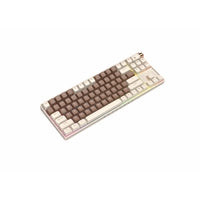 Royalaxe R87 Hot Swappable Mechanical Keyboard, 80% TKL Design, 89 Keys, 2.4GHz, Bluetooth 5.0 or Wired Connection, TTC Golden-Pink Switches, RGB, Windows and Mac Compatible
