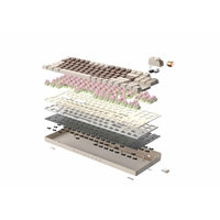 Royalaxe R87 Hot Swappable Mechanical Keyboard, 80% TKL Design, 89 Keys, 2.4GHz, Bluetooth 5.0 or Wired Connection, TTC Golden-Pink Switches, RGB, Windows and Mac Compatible