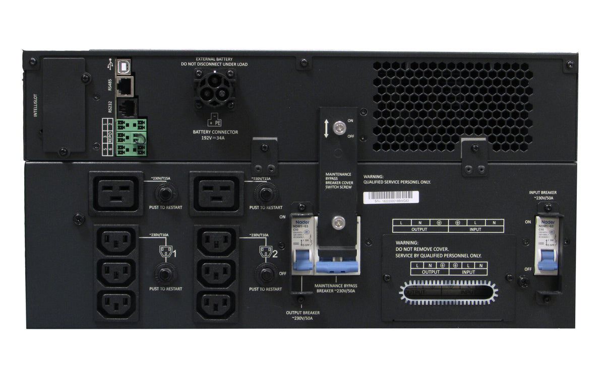 Vertiv Liebert GXT5 Double Online Conversion UPS -5000VA/5000W| 230V| With Rackmount Kit and Intellislot RDU101 Communication Card| GXT5-5000IRT5UXLN