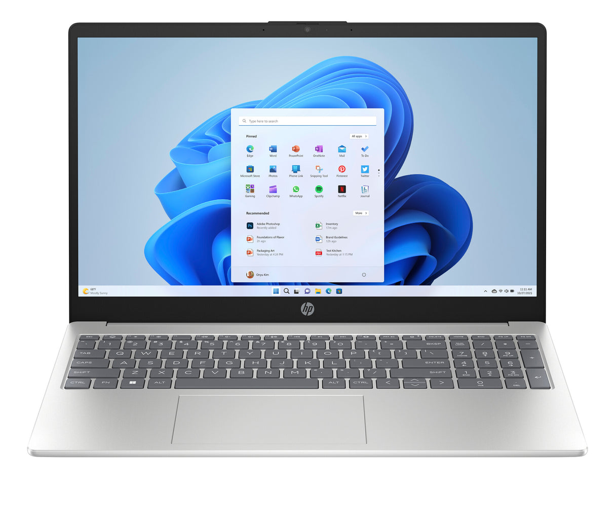 HP 15-fd0019na Intel® Core™ i7 i7-1355U Laptop 39.6 cm (15.6") Full HD 16 GB DDR4-SDRAM 512 GB SSD Wi-Fi 6 (802.11ax) Windows 11 Home Silver