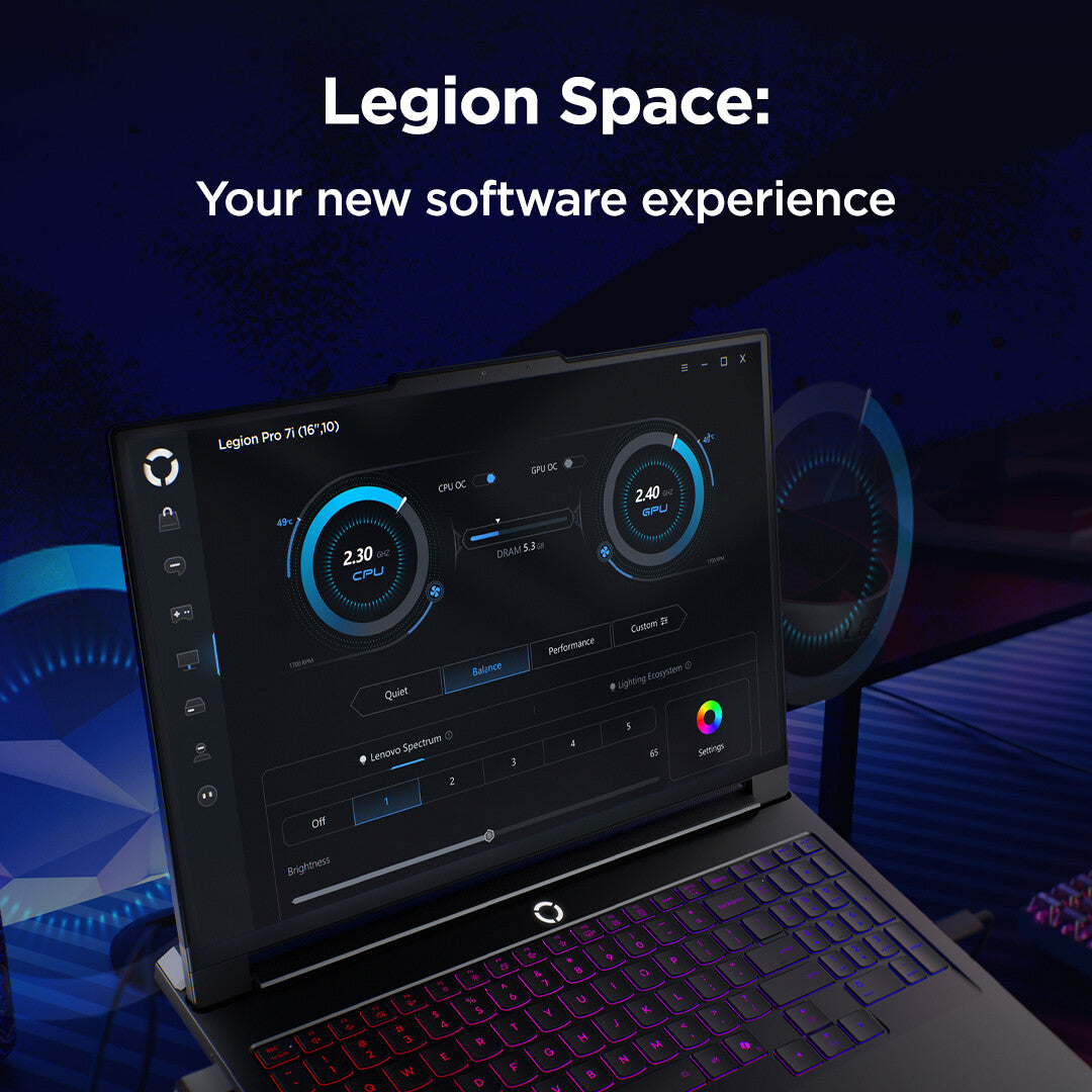 Lenovo Legion Pro 7 16IAX10H Intel Core Ultra 9 275HX Laptop 40.6 cm (16") WQXGA 32 GB DDR5-SDRAM 1 TB SSD NVIDIA GeForce RTX 5080 Wi-Fi 7 (802.11be) Windows 11 Home Black English