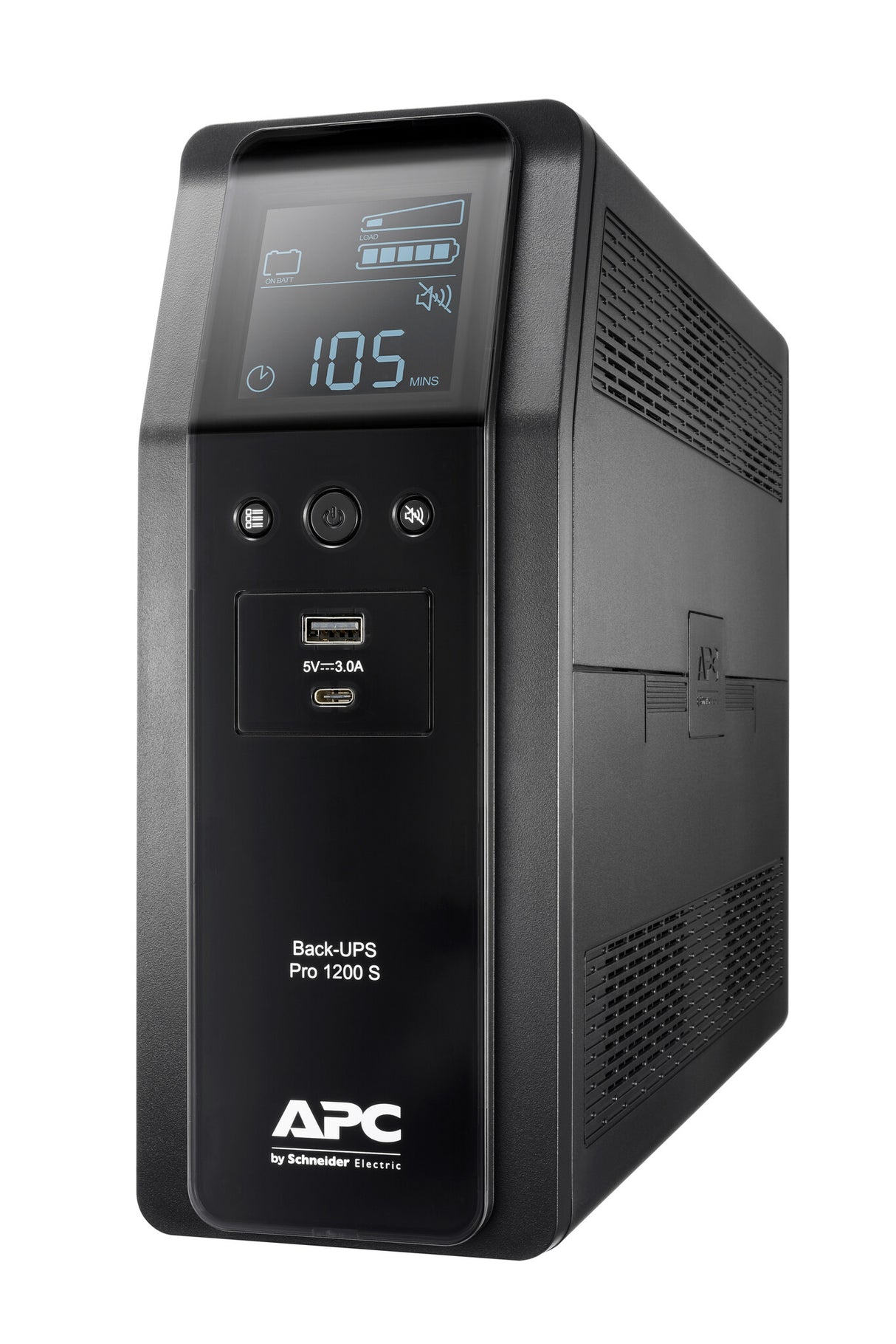 APC Back-UPS Pro, 1200VA/720W, Tower, 230V, 8x IEC C13 outlets, Sine Wave, AVR, USB Type A + C ports, LCD, User Replaceable Battery