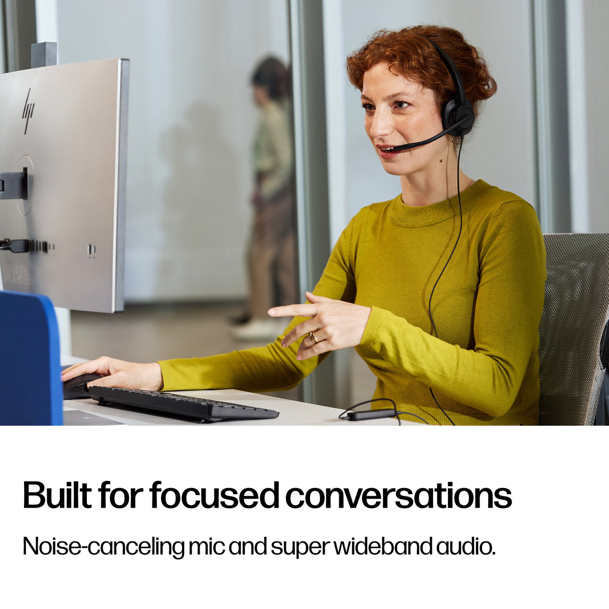 HP Poly Mission 415 Monaural USB Wired Headset (Bulk)