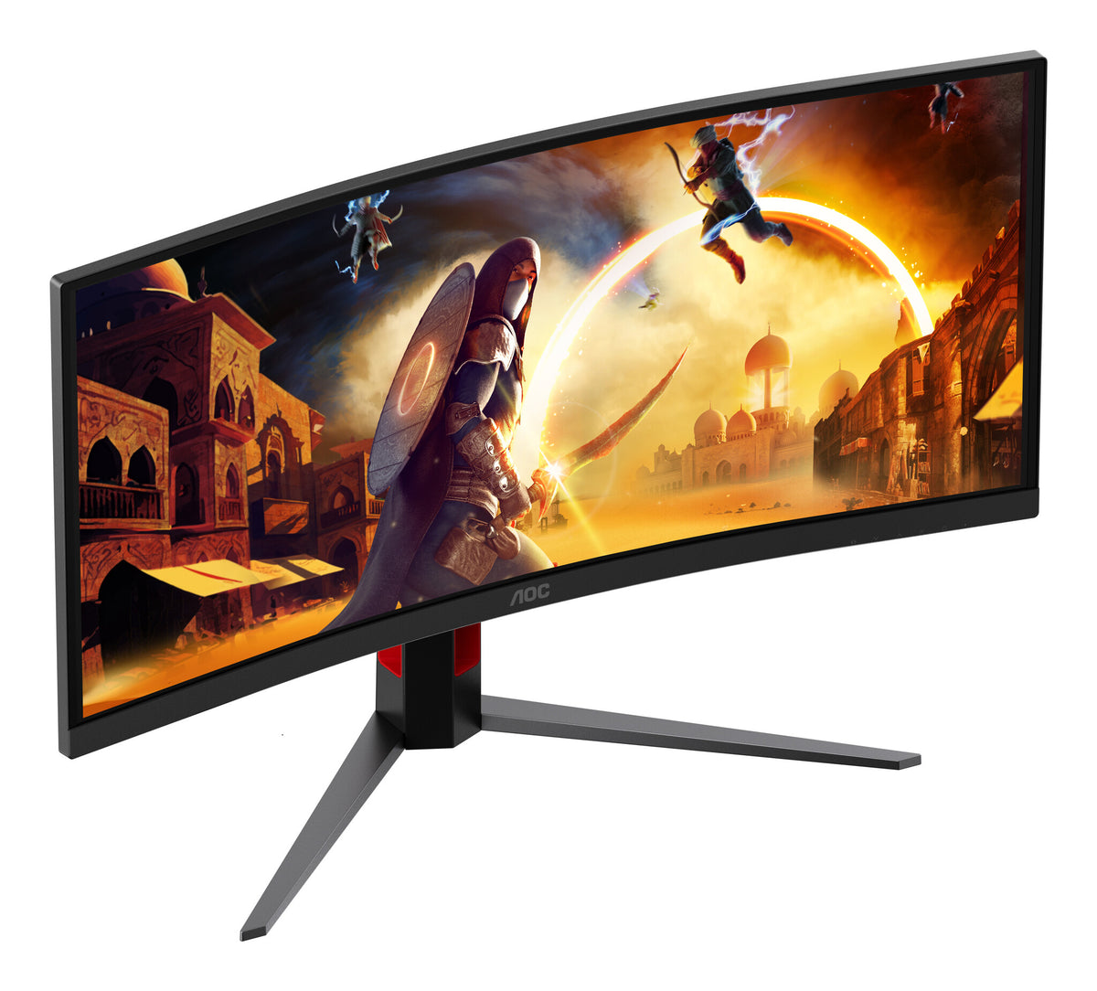 AOC G4 CU34G4CA computer monitor 86.4 cm (34") 3440 x 1440 pixels Wide Quad HD Black, Red