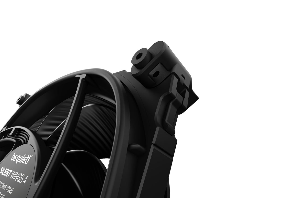 ¡tranquilizarse! Ventilador Silent Wings 4 PWM negro, 120 mm, 1600 RPM, conector de ventilador PWM de 4 pines, marco negro, aspas negras, aspas de ventilador optimizadas para un rendimiento de alta gama, 2 opciones de montaje