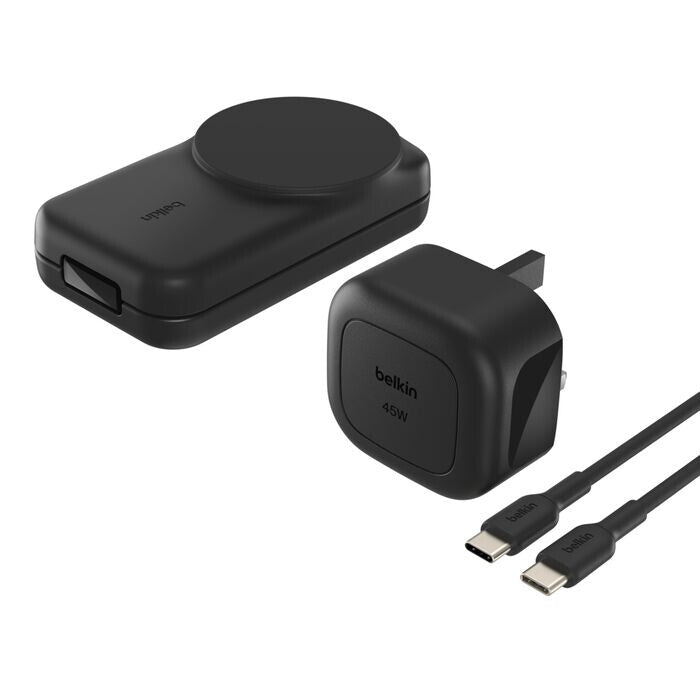 Belkin WIZ036MYBK mobile device charger Headphones, Smartphone Black USB Wireless charging Fast charging Indoor