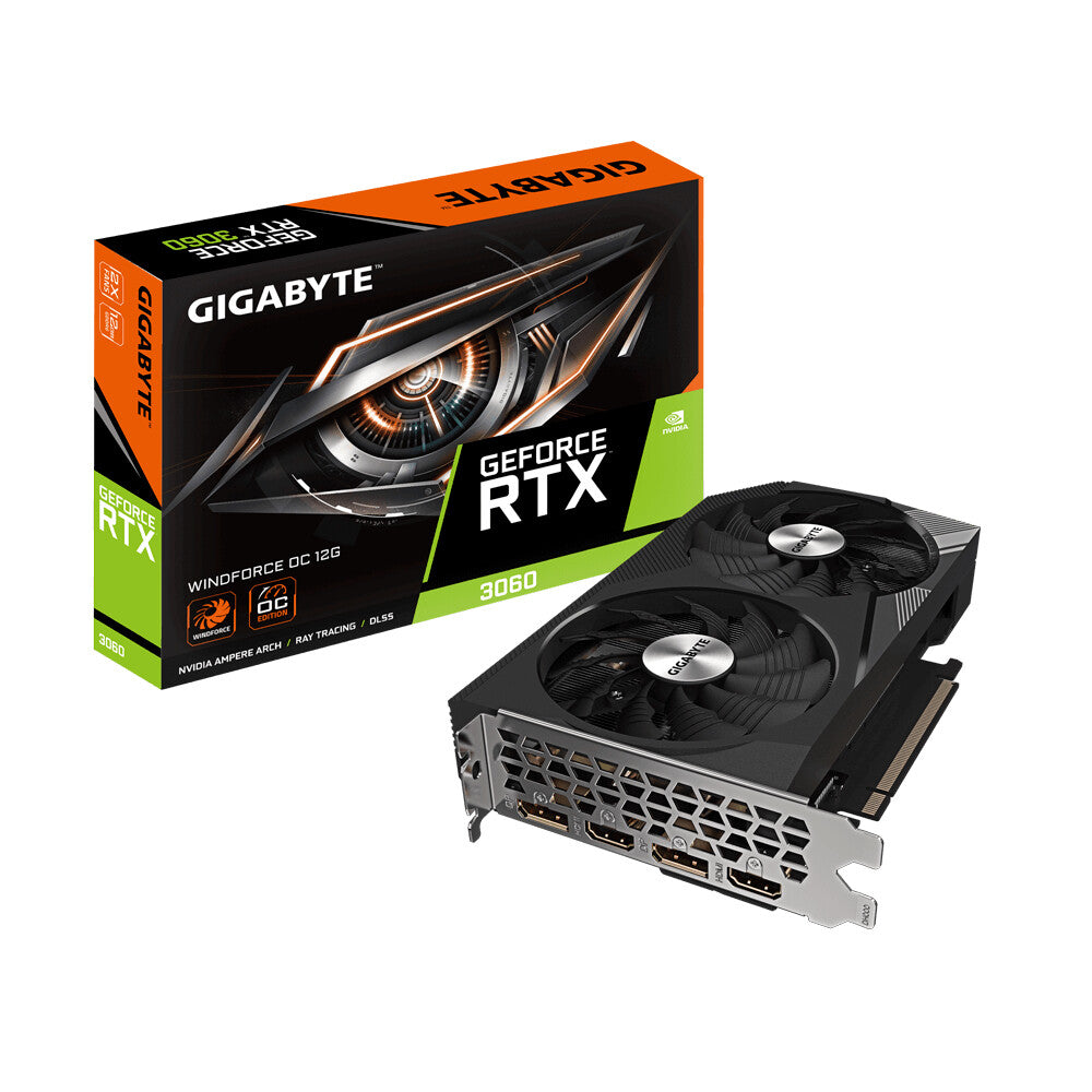 Tarjeta gráfica Gigabyte Nvidia GeForce RTX 3060 WINDFORCE OC 12GB V2 LHR de doble ventilador