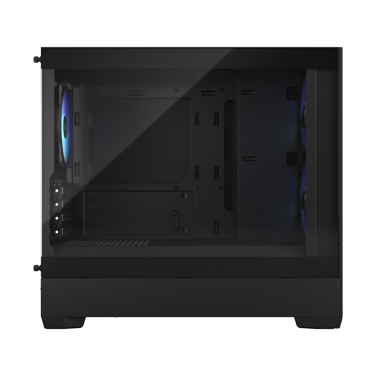 Fractal Design Pop Mini Air RGB (Black TG) Estuche para juegos con ventana de vidrio transparente, Micro ATX, frente de malla hexagonal, 3 ventiladores RGB y controlador ARGB