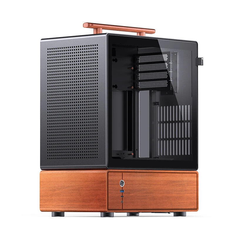 Jonsbo T7 Midi Tower Black, Wood