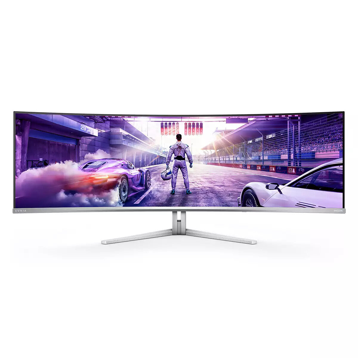 Philips Evnia 8000 49M2C8900/00 computer monitor 124.2 cm (48.9") 5120 x 1440 pixels Dual QHD QD-OLED White