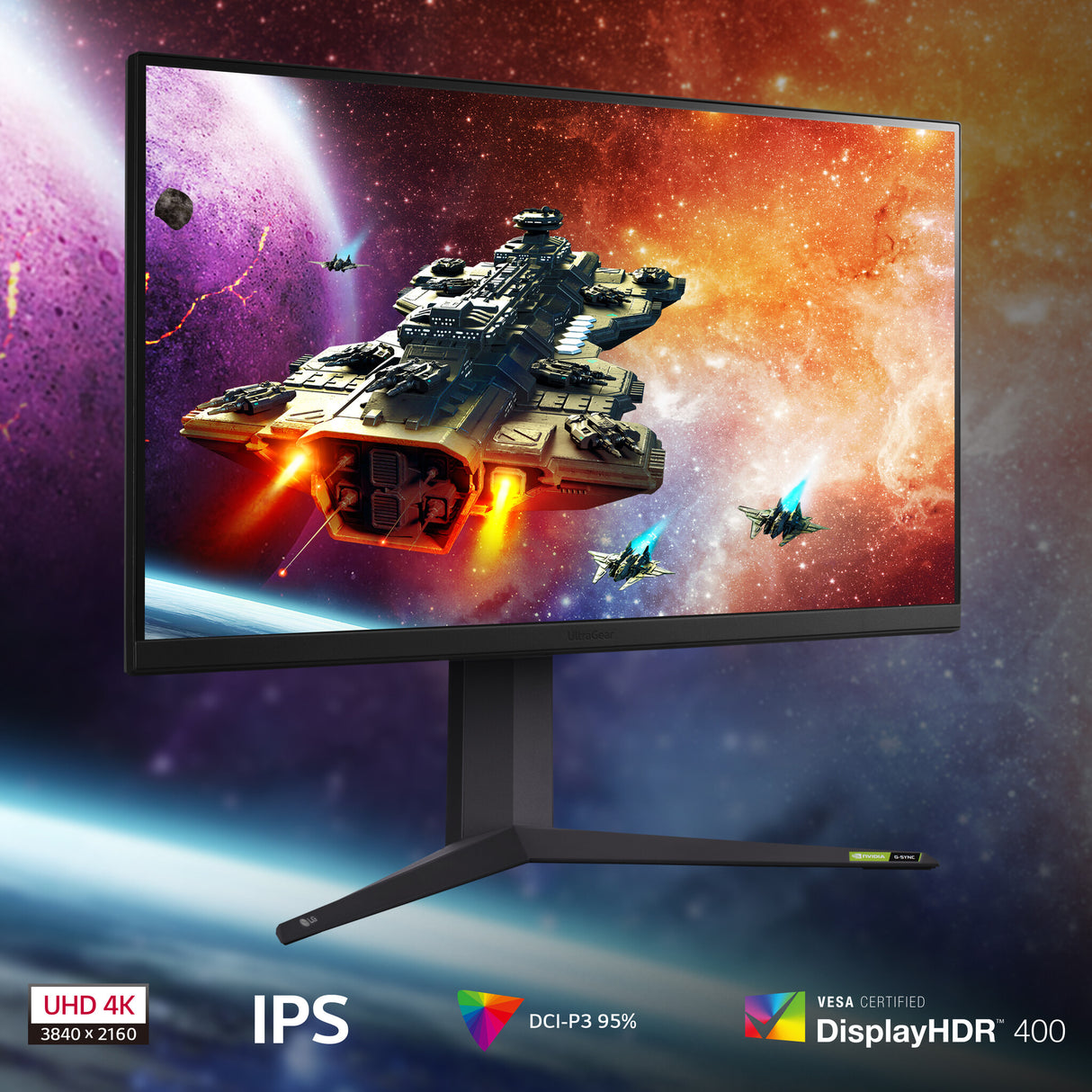LG 32GR93U-B computer monitor 80 cm (31.5") 3840 x 2160 pixels 4K Ultra HD LCD Black, Grey, Purple