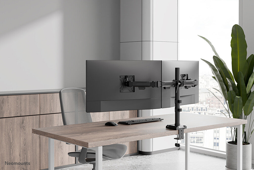 Neomounts DS60-600BL2 Monitor arm 10-32" - Quick-fix - 180°-stop