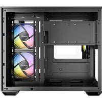 Antec CX600M Trio ARGB Mini Tower Gaming Case, Black, Tempered Glass Panels, Dual Chamber Design, Vertical Cooling, Pre-Installed ARGB Fans, Water Cooling Support,