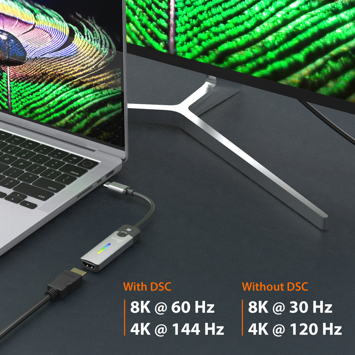 j5create JCA157-N USB-C® to HDMI™ 2.1 8K Adapter