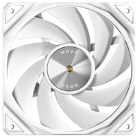 Antec NOVA 120 PWM Fan, White, High-Performance Cooling with Fluid Dynamic Bearing, Precise Three-Phase Speed Control, Industrial-Grade Metal Construction, and Dustproof Design