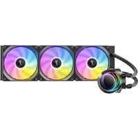 Antec Vortex Lum 360 ARGB CPU Liquid Cooler - Intel & AMD Compatible, 3 x 120mm ARGB Fans, Suspended Spiral Pump Head, Enhanced Cooling Performance