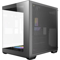 Antec CX60M ARGB Mini Tower Micro ATX Gaming Case, Black, Tempered Glass Panels, Dual Chamber Design, Vertical Cooling, Pre-Installed ARGB Fans, Water Cooling Support,