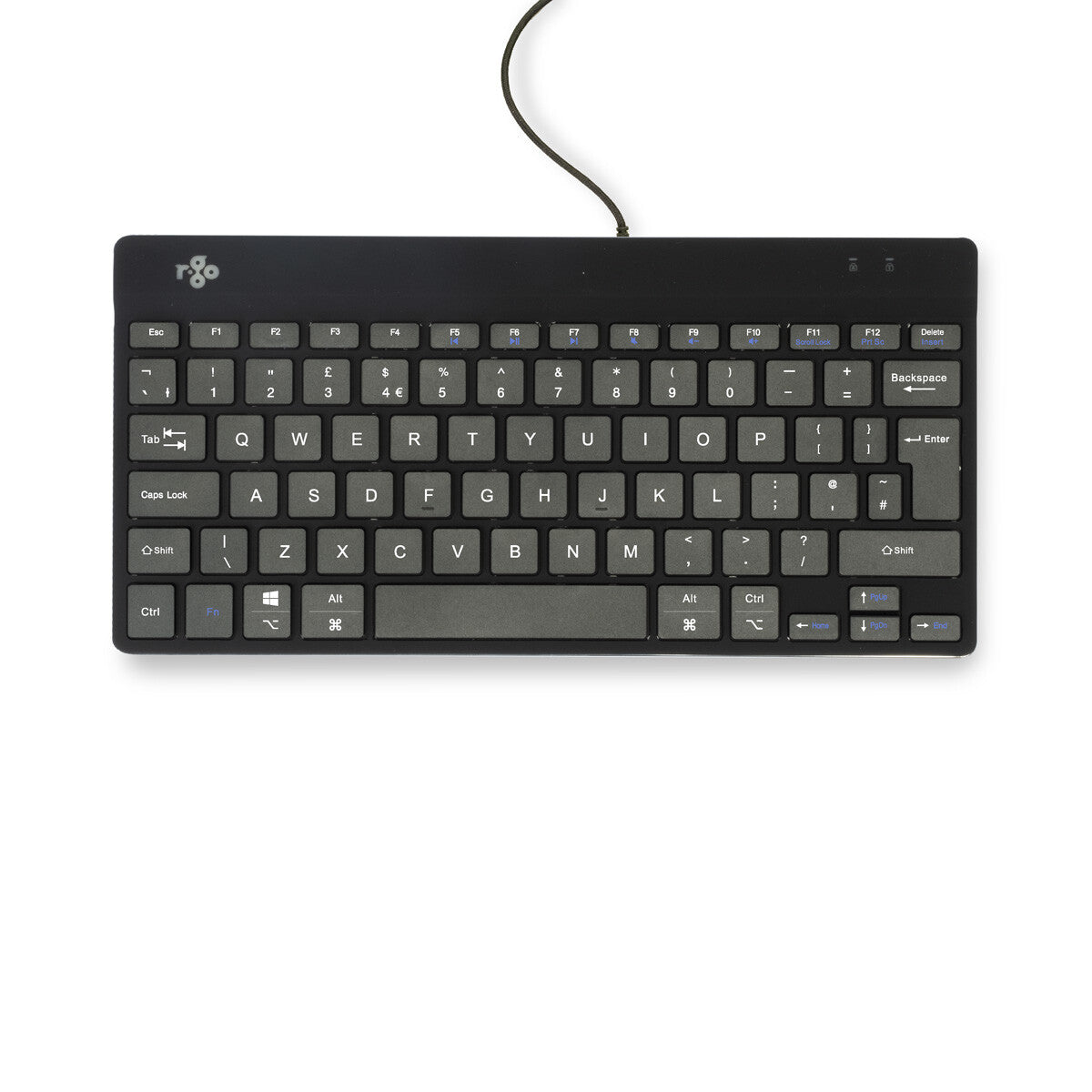 R-Go Tools Ergonomic keyboard R-Go Compact Break, compact keyboard with break software, QWERTY (UK), wired, black
