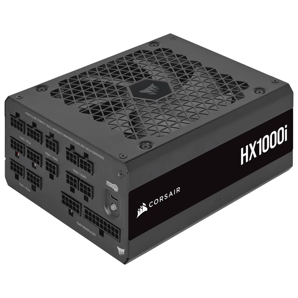 Bloc d'alimentation Corsair 1000 W HX1000i V2, ventilateur dynamique fluide, entièrement modulaire, bruit ultra faible, 80+ Platinum, ATX 3.0, PCIe 5.0