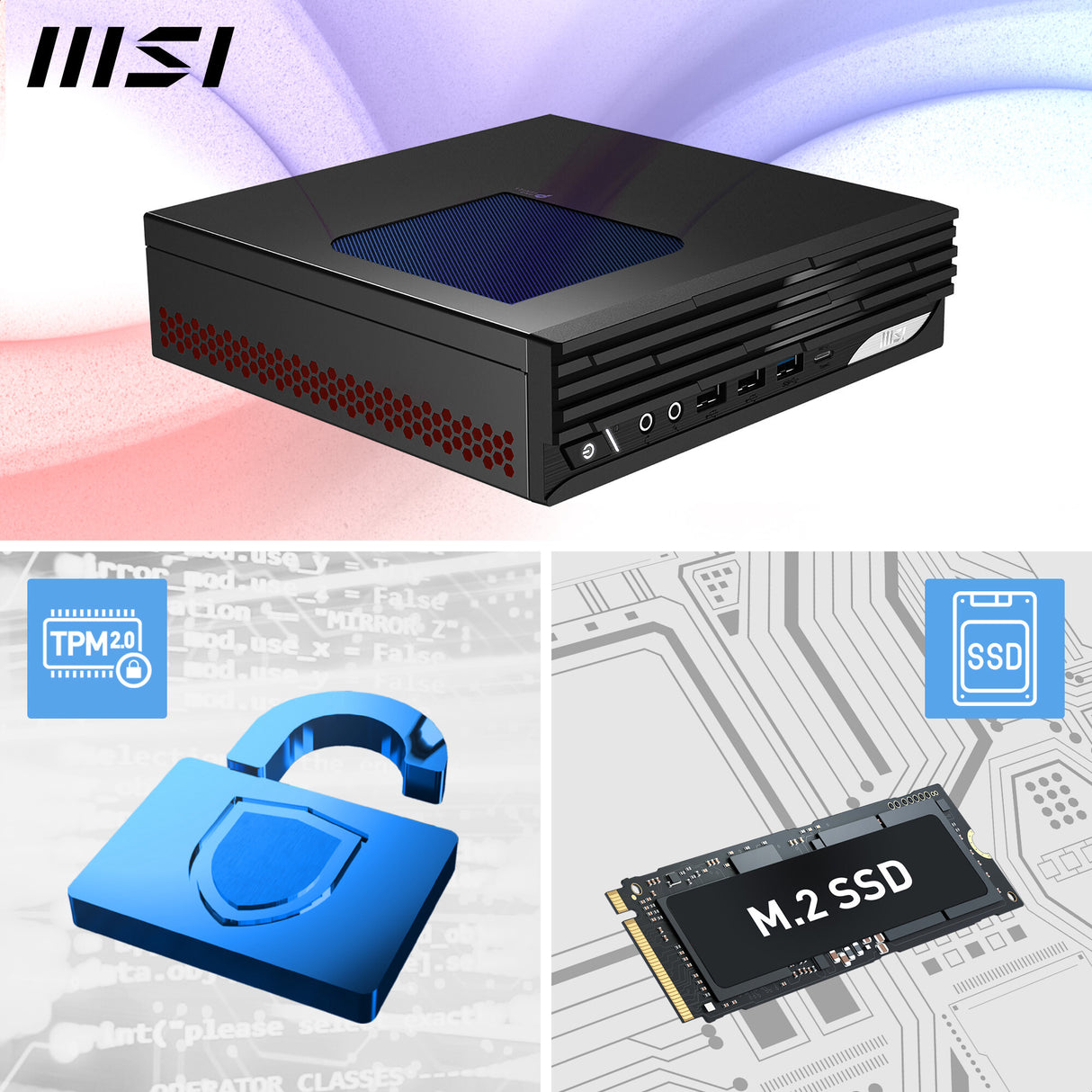 MSI PRO DP21 14M Intel Core 7 14700, Barebone, DP21 14M, SFF, Mini Computer, HTPC, (NO RAM, NO Storage, NO OS), Intel Graphics/DDR5/Dual HDMI/Dual LAN/WiFi 6E/BT 5.3