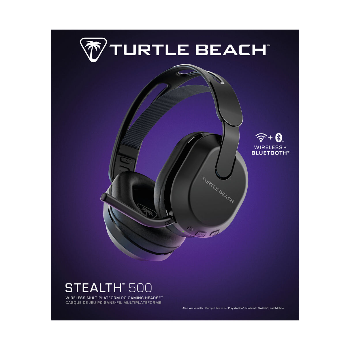 Turtle Beach Stealth 500 Black PC Wireless Gaming Headset with up to 40hr Battery and Bluetooth for PC, PS5, PS4 and Mobile
