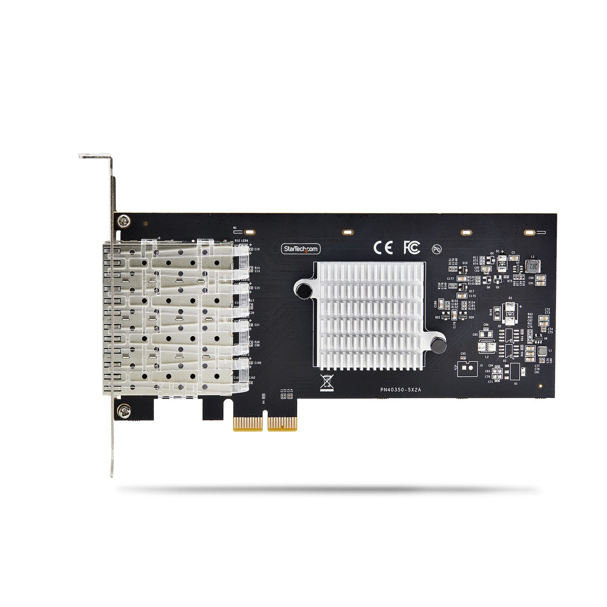 StarTech.com 4-Port GbE SFP Network Card, PCIe 2.0 x2 (x4, x8, x16 Compatible), Intel I350-AM4 4x 1GbE Controller, 1000BASE Copper/Fiber Optic, Desktop/Server Quad-Port Gigabit Ethernet NIC - Windows & Linux