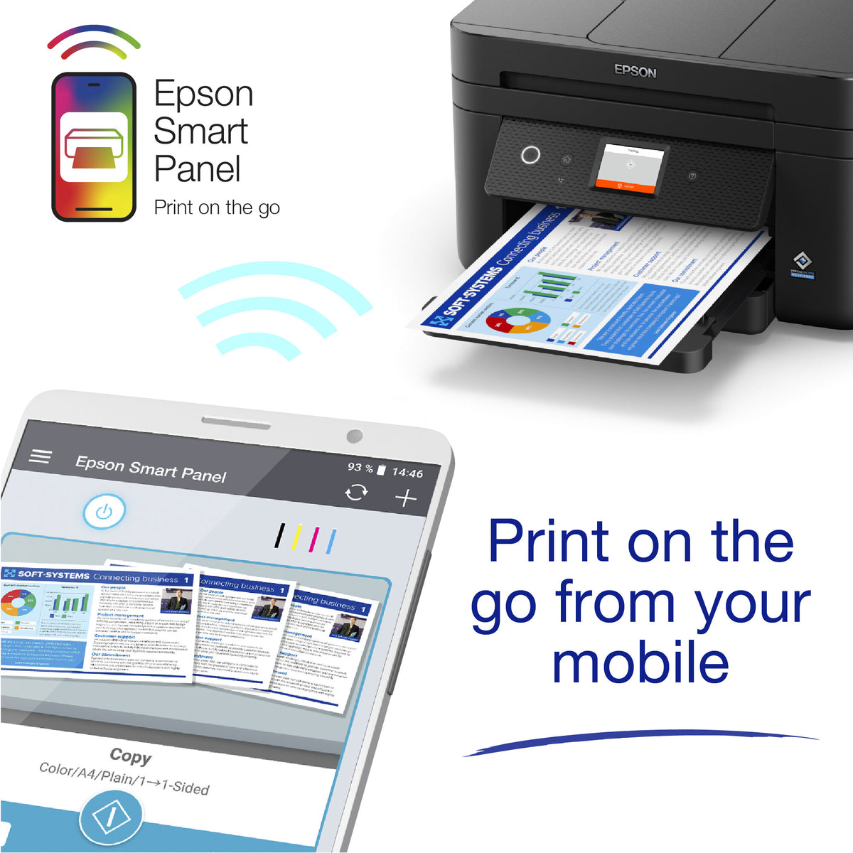 Epson WorkForce WF-2960DWF C11CK60401 Impresora InkJet, Multifunción, A4, WiFi/USB, Fax, Dúplex, Pantalla Táctil LCD