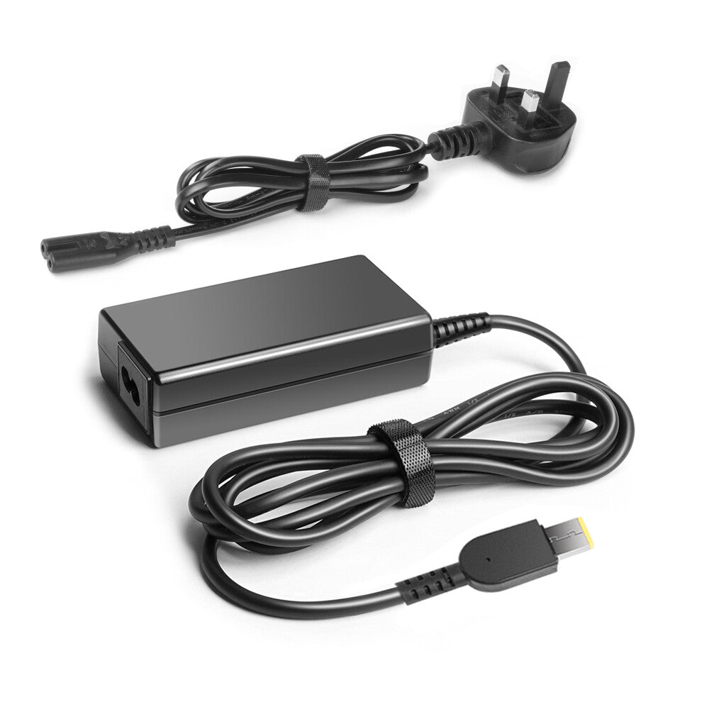 BTI 65W 36200291 compatible laptop charger for Lenovo models with Slim connector. UK power cable included